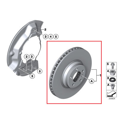 For Rolls Royce Phantom Front Brake Rotors Set OEM 34110148585