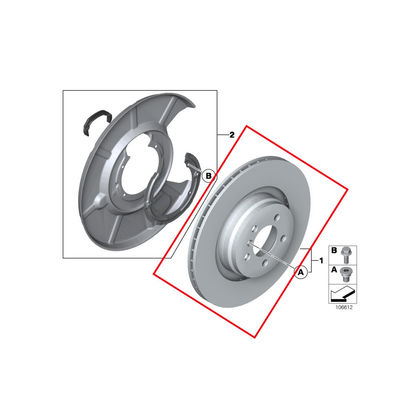 For Rolls Royce Phantom Rear Brake Rotors OEM 0148586 34210148586