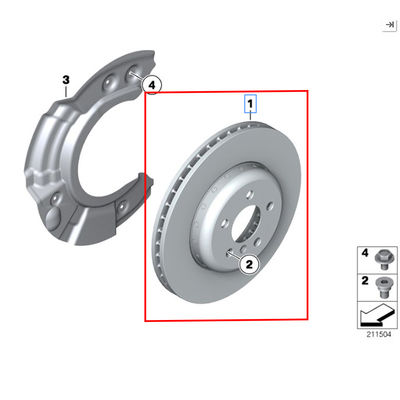 For Rolls Royce Ghost Front Brake Rotors Set x 2 OEM 34116786631 34116786632