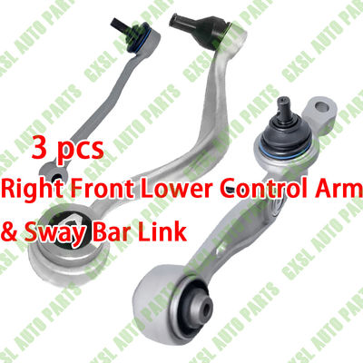 For Rolls Royce Phantom 3pcs Right Front Lower Control Arm &amp; Sway Bar Link OEM 31120409267 31122180523 31350440780