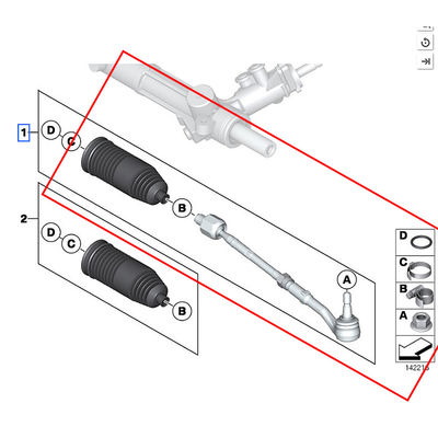 For Rolls-Royce Phantom (2004-2013) Inner&amp;Outer Steering Ball Joints With Dust Cover OEM 32136751026 32210422879