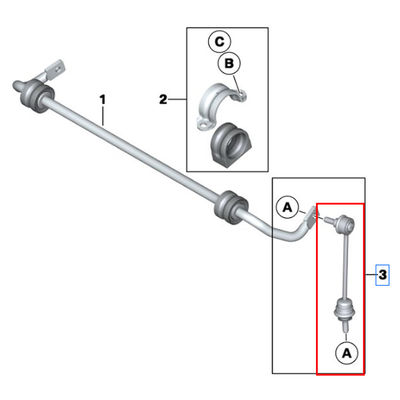 For Rolls-Royce Phantom (2004+) Rolls-Royce Rear Sway Bar Link OEM 33550150520