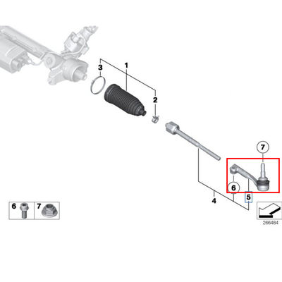 For Rolls-Royce Cullinan Left Outer Tie Rod Ball Joint OEM 32106880737