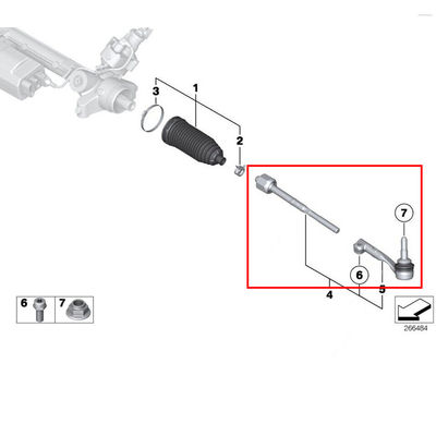 For Rolls-Royce Cullinan Right Inner &amp; Outer Tie Rod Ball Joint OEM 32106877361 32106877362 32106880738