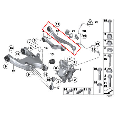 For Rolls-Royce Ghost RR5 2013-2017 Rear Upper Suspension Control Arm OEM 33326775902