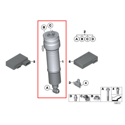 For Rolls-Royce Phantom 2003-2016 Rear Left &amp; Right Shock Absorber RP Air Spring Shock Strut OEM 37106785171 37106785172