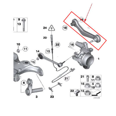 For Rolls-Royce Phantom RR1 RR2 2002-2016 Rear Left Upper Control Arm OEM 33326770757