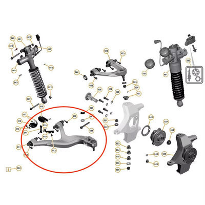 For McLaren 650S Front Lower Swing Arm Assembly OEM 11B0743CP 11B0744CP