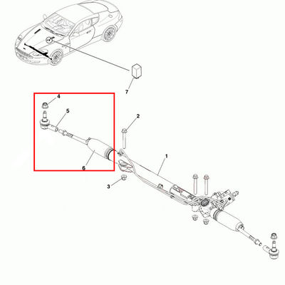 For Aston Martin Rapide Inner &amp; Outer Steering Tie Rod Ball Joint OEM 4G43-3289-AA  AD43-3200-AC