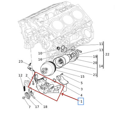 For Maserati Ghibli Levante Quattroporte M156 M157 M161 Oil Pump Assembly OEM 829830