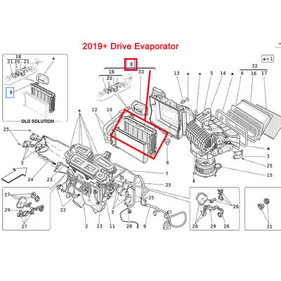 For Maserati Ghibli Levante Quattroporte (2019+) Drive Evaporator OEM 673014096