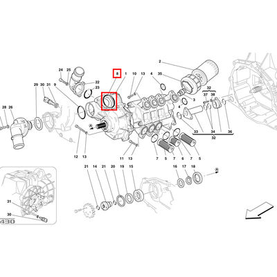 For Maserati Quattroporte M139/Ferrari 430 Oil Pump O Ring Gasket OEM 132829