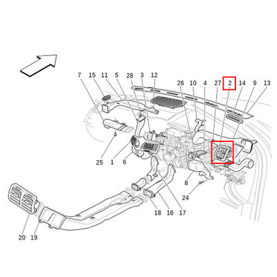 For Maserati Grancabrio MC Granturismo Dashboard Left Side Air Vent OEM 68238500
