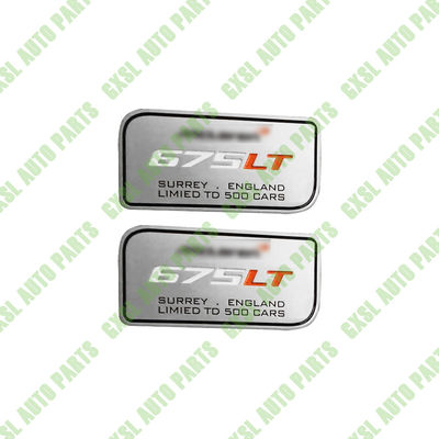 1 Pair For Mclaren 675LT Trim Metal Nameplate Logo Badge,Aluminum Name Tag Sign
