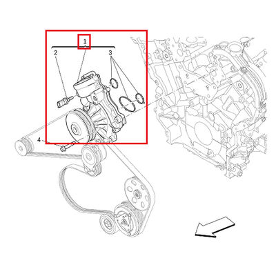 For Maserati Diesel Water Pump OEM 46328182