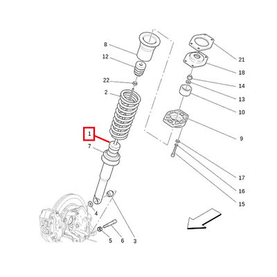 For Maserati Quattroporte M139 2006-2011 Sport Gt Skyhook Luft Meister Automobile Rear Suspension Damper OEM 226149 248256