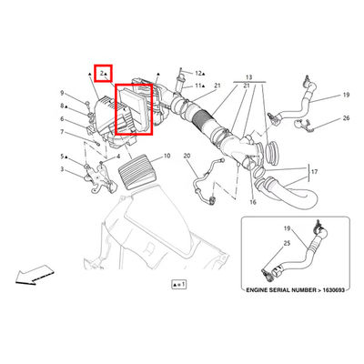 For Maserati Ghibli 2.0 I4 (2022+) 3pcs Oil &amp; Air &amp; Pollen Filter OEM 670005021 670154626 675000928