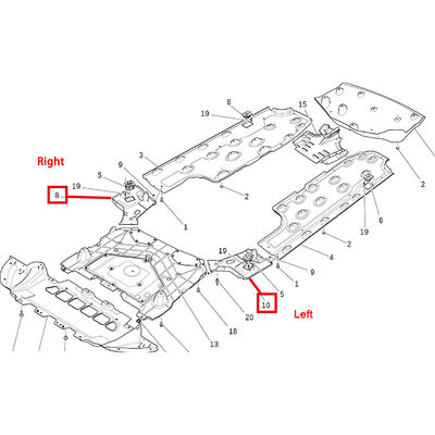 For Maserati Quattroporte Ghibli LH Front Underbody Guard OEM 670153483 670008857 670003438
