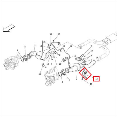 For Maserati Quattroporte M156 Ghibli M157 Rear Lambda Sensor Right Rear Oxygen Sensor OEM 670101795 670004022 0258010360