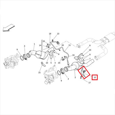 For Maserati Quattroporte M156 Ghibli M157 Rear Lambda Sensor Left Rear Oxygen Sensor OEM 670101794 670002199 0258010359