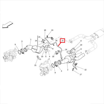For Maserati Quattroporte M156 Ghibli M157 Levante M161 Front Lambda Sensor Left Front Oxygen Sensor OEM 670009076 0258027101