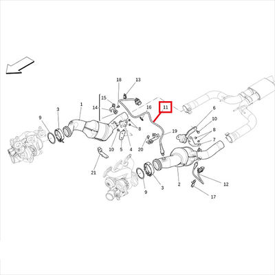 For Maserati Quattroporte M156 Ghibli M157 Levante M161 Front Lambda Sensor Right Front Oxygen Sensor OEM 670009075 0258027100