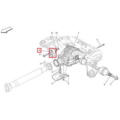Για την Maserati Ghibli Quattroporte Αντιδονητικό Pad, Διαφορετικά Μέρη OEM 670003304