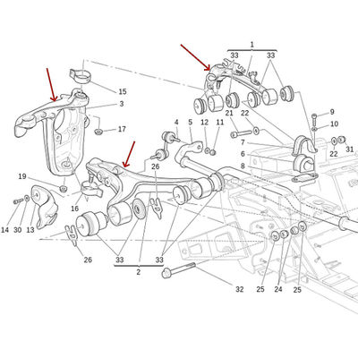 For Maserati Quattroporte GranTurismo 4.2 4.7 Left Front Control Arm Set OEM 980139894