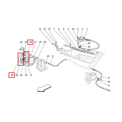 Per Maserati Quattroporte GranCabrio GranTurismo Calzature a freno a mano OEM 248418