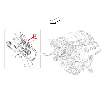 For Maserati Quattroporte AC Compressor Driving Belt OEM 239616