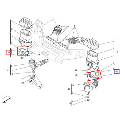 For Maserati Ghibli 2014-2017 Passenger Left &amp; Right Front Headlamp Suport Bracket OEM 670038730