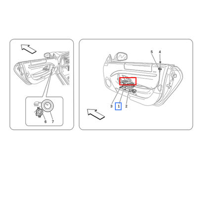 For Maserati GranTurismo (Left Hand Drive) Front Left &amp; Right Door Window Switch Panel OEM 293425 211918