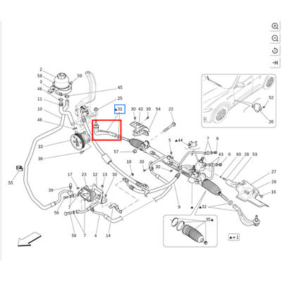For Maserati Levante (2017) Right Outer Tie-Rod OEM 673004615