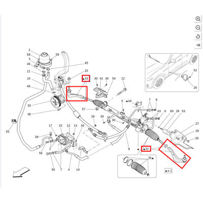 For Maserati Levante (2017) Left &amp; Right Outer Tie-Rod OEM 673004614 673004615
