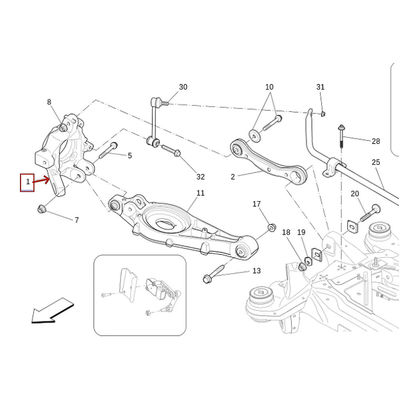 For Maserati Levante Left And Right Rear Hub Carrier Bushings OEM 670108079 670152673 670108077 670152652