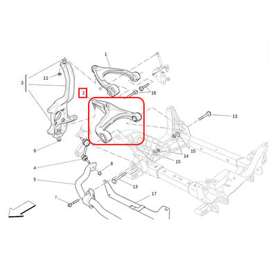 For Maserati Levante Left &amp; Right Front Lower Control Arm OEM 670213729 670213730