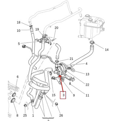 For Maserati Ghibli Quattroporte 2014-2018 Electronic Auxiliary Water Pump OEM 670005347