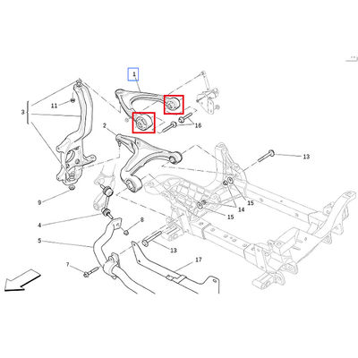 Για την Maserati Levante Προσωρινή άνω θέση χειριστήριου χειριστήριου OEM 670031994 670031995