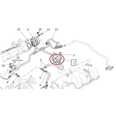 For Maserati Ghibli Levante Quattroporte 2014-2017 M156 Turbocharged Egr Vacuum Solenoid Valve OEM 287732