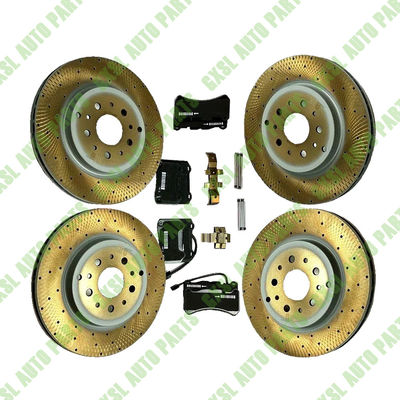 For Maserati Granturismo Gt Front &amp; Rear Brake Pads &amp; Rotors Set OEM 228411 257141 673010323 673010328 980139064 980139070