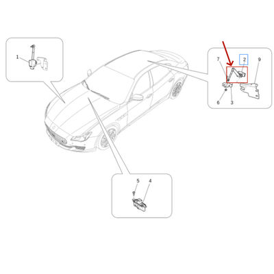 For Maserati Ghibli Quattroporte M156 2014-2022 Rear Headlight Adjustment Potentiometer OEM 670003051
