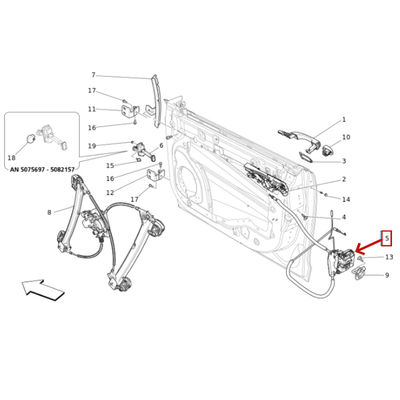 For Maserati Ghibli Quattroporte M156 Front Left Door Lock Latch Actuator OEM 670162428