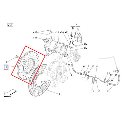 For Maserati Levante S Front &amp; Rear Brake Rotors Set OEM 670037769 670105706