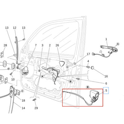 For Maserati Quattroporte M139 2005-2016 Front Right Side Door Lock Latch Actuator OEM 67575900