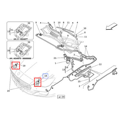 For Maserati Quattroporte (2014+) Left High Note Horn OEM 670038114 ﻿