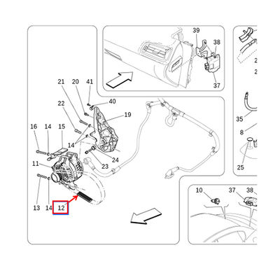 For Maserati Ghibli Levante Quattroporte 5pcs Drive Belt Replacement Kit OEM 243857 278940 278950 286570