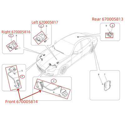 For Maserati Ghibli Quattroporte M156 RH Front Acceleration Sensor OEM 670005816