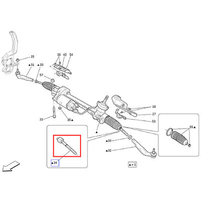 For Maserati Levante (2019+) Left &amp; Right Inner Tie Rod Ball Joint OEM 673007164