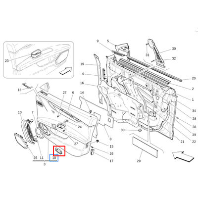 For Maserati Ghibli Levante Quattroporte Under Door Lamp OEM 675000265