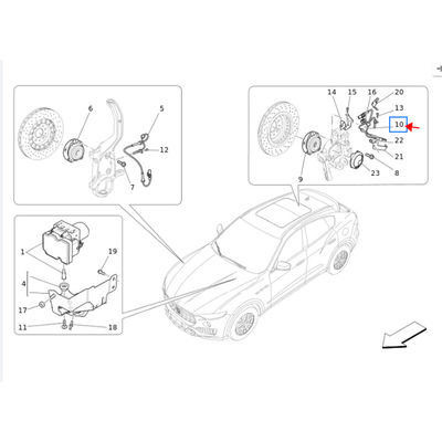 For Maserati Levante ABS Sensor Wheel Speed Sensor OEM 670037513